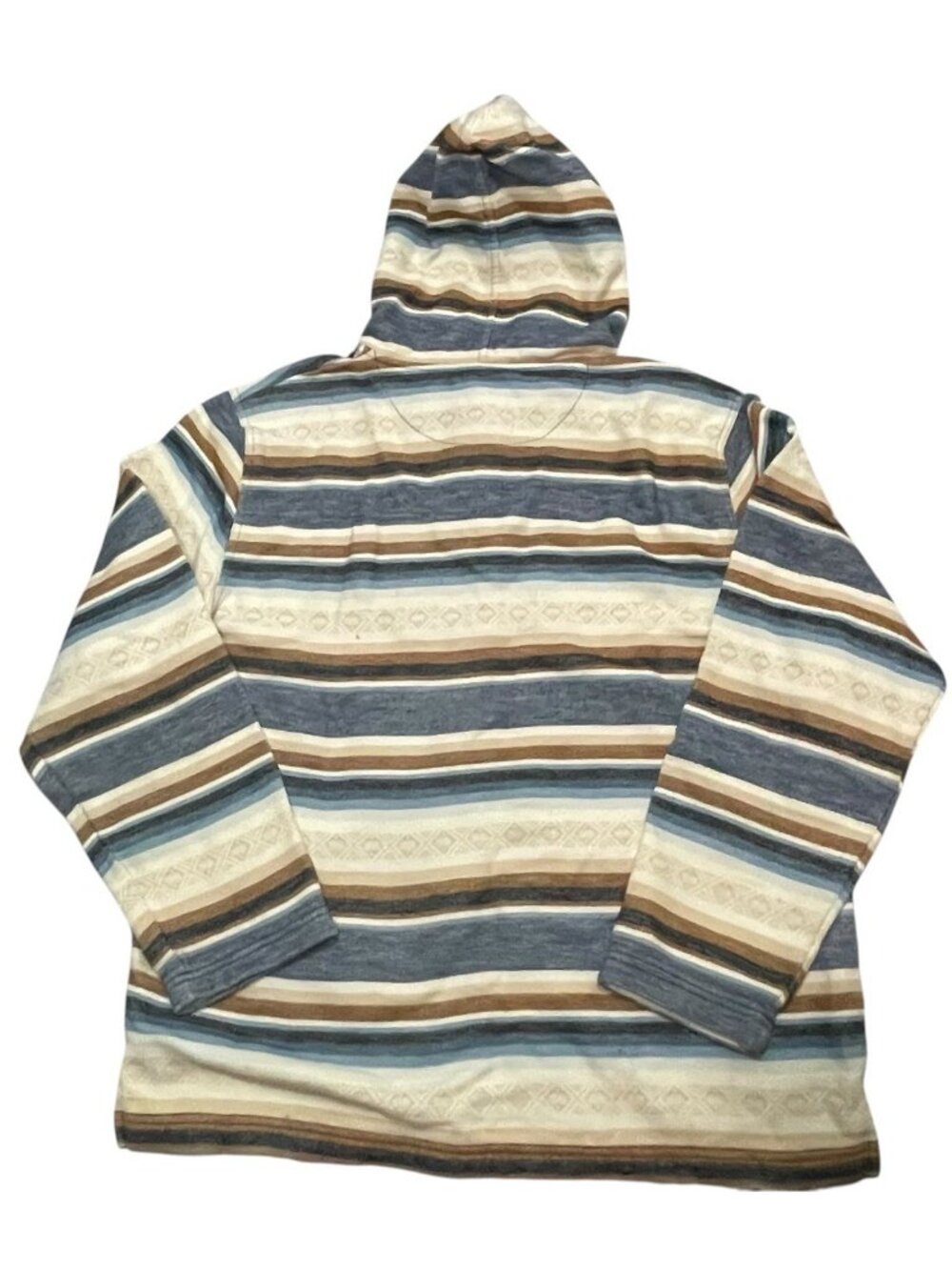 Pendleton Aztec Hoodie Pullover Mens Large Doublesoft Popover Southwest Henley - Picture 6 of 8